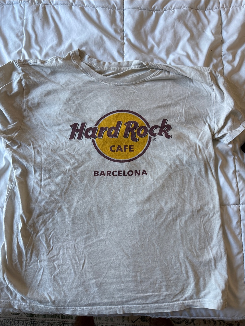Hard Rock Cafe White Tee - BARCELONA